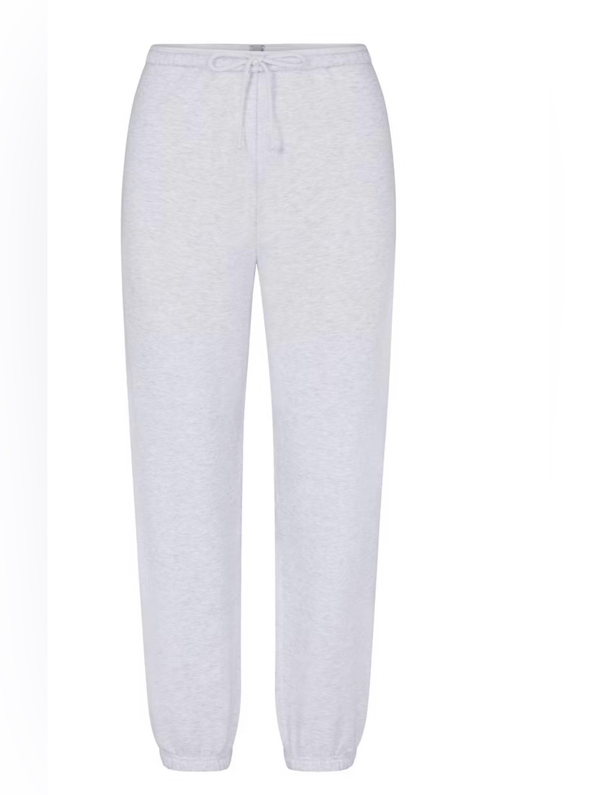 Skims Light Gray Drawstring Track Pants